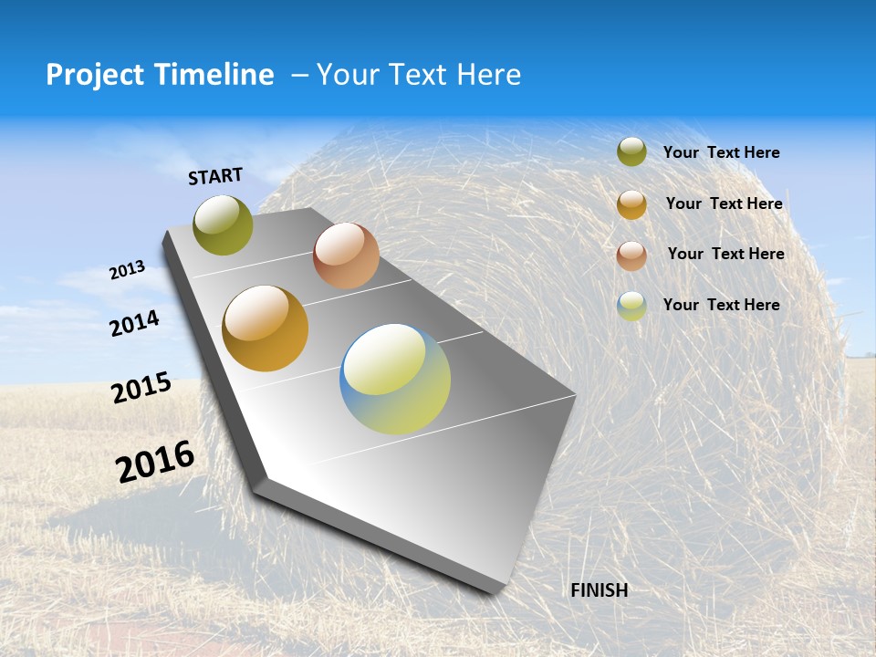 Round Yield Outdoor PowerPoint Template