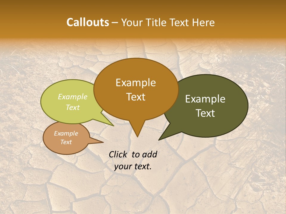 Backgrounds Closeup Mud PowerPoint Template