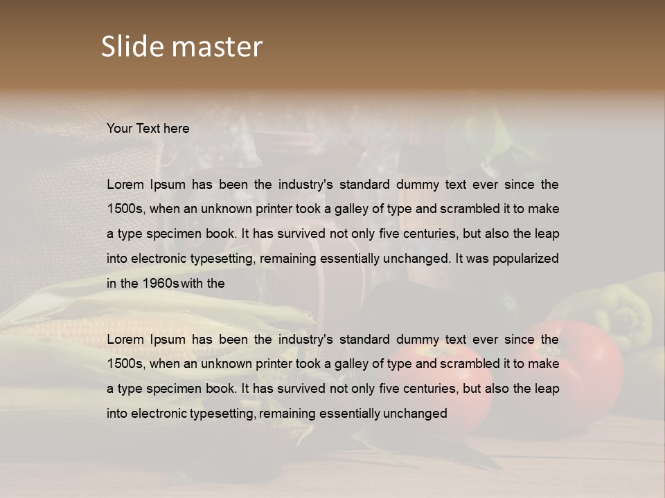 Cucumber Grain Apricots PowerPoint Template