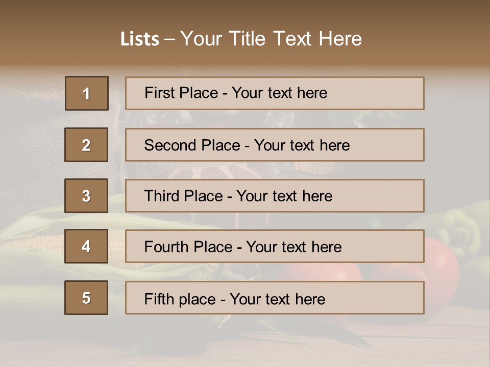 Cucumber Grain Apricots PowerPoint Template
