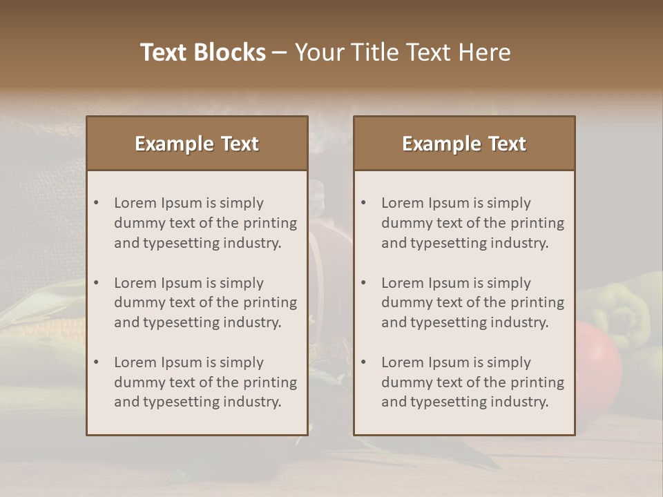 Cucumber Grain Apricots PowerPoint Template