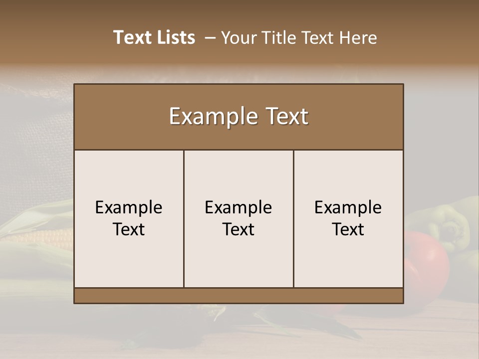 Cucumber Grain Apricots PowerPoint Template