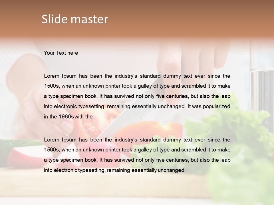 Red Woman Lifestyles PowerPoint Template