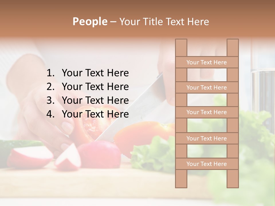 Red Woman Lifestyles PowerPoint Template