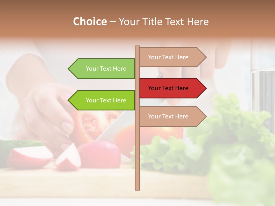 Red Woman Lifestyles PowerPoint Template