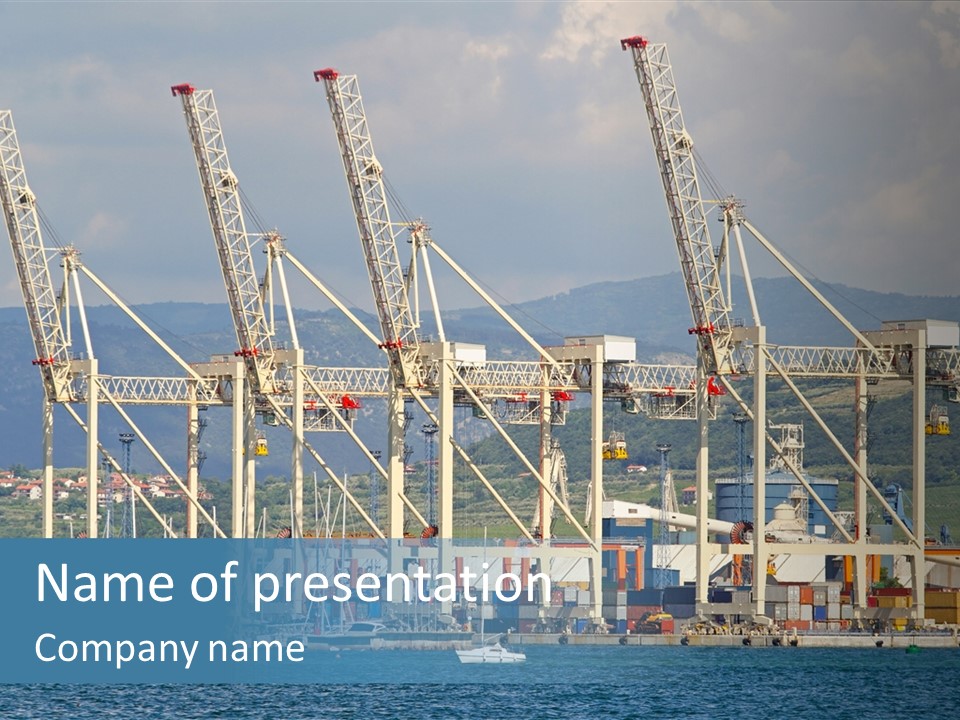 Dock Crane Port PowerPoint Template