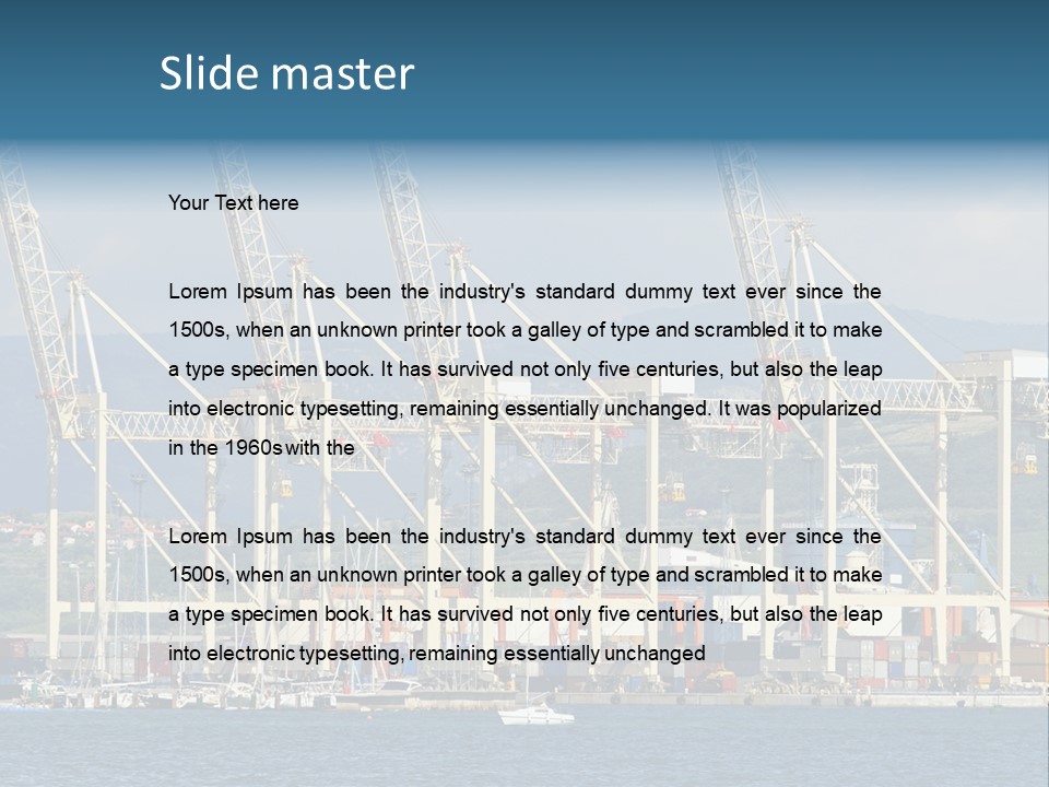 Dock Crane Port PowerPoint Template