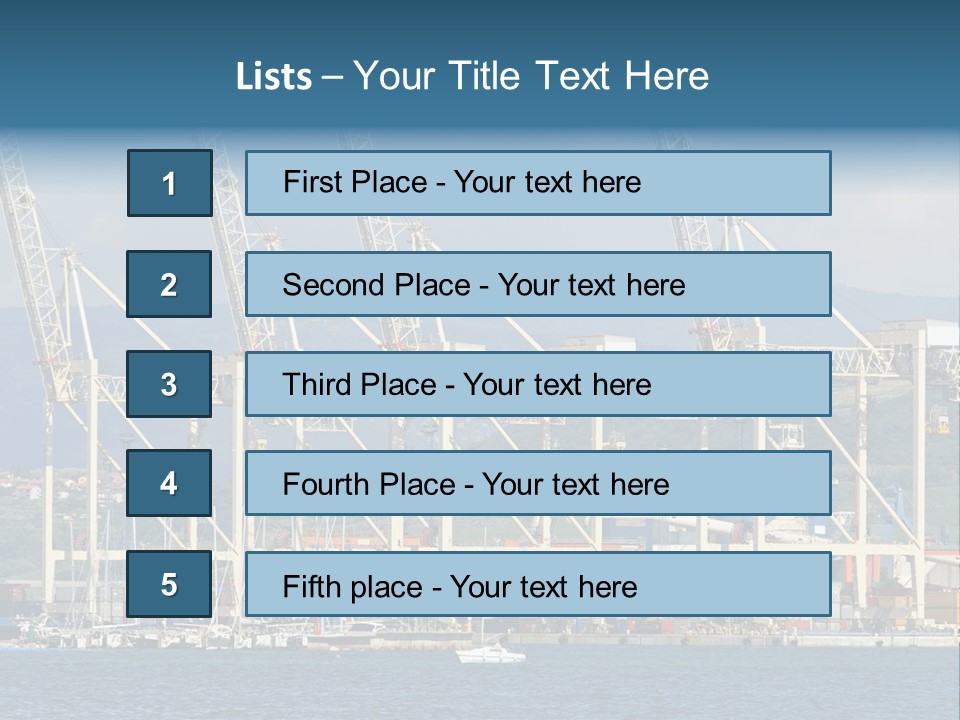 Dock Crane Port PowerPoint Template