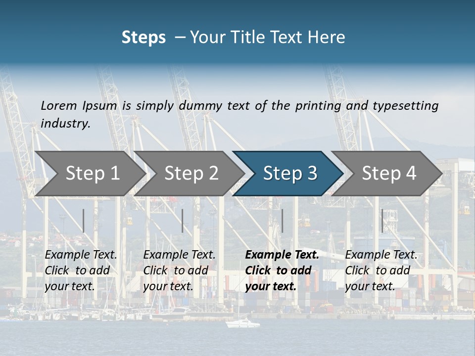 Dock Crane Port PowerPoint Template