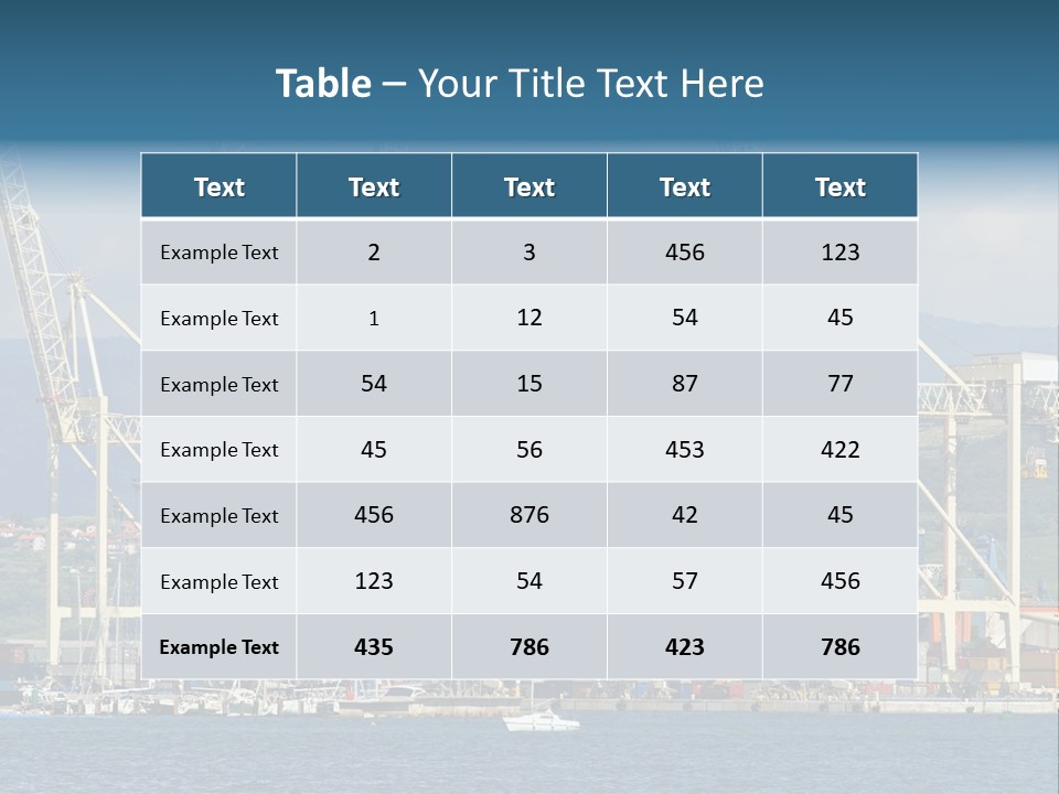 Dock Crane Port PowerPoint Template