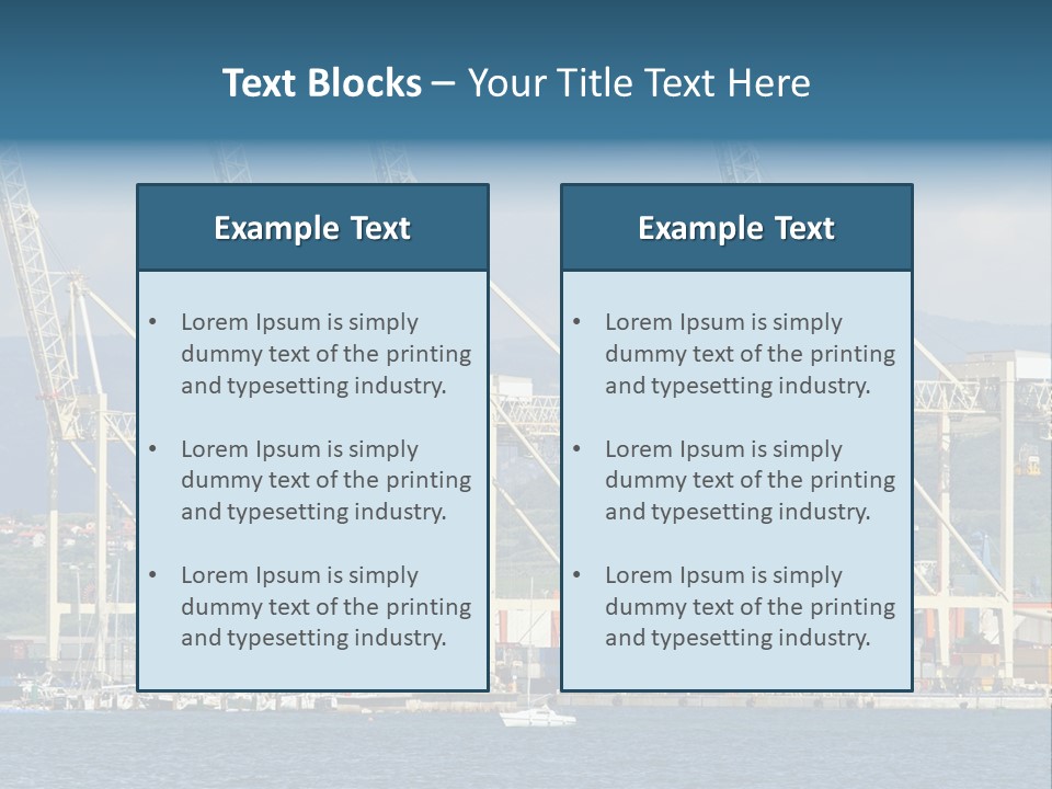 Dock Crane Port PowerPoint Template