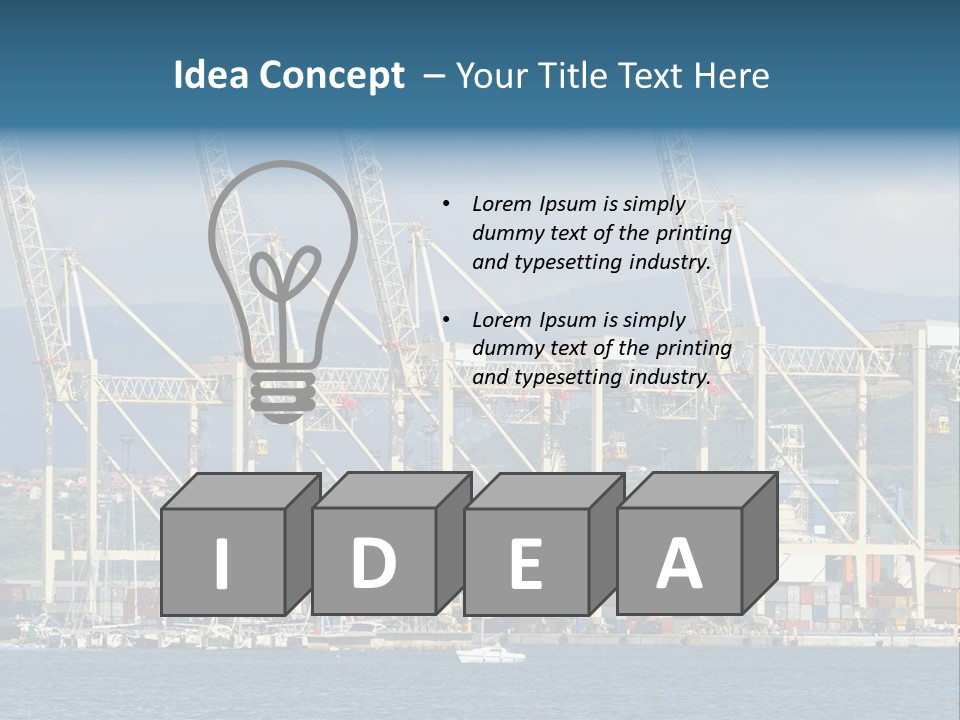 Dock Crane Port PowerPoint Template