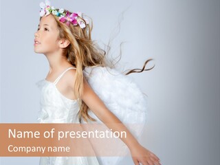 Expression Child Blond PowerPoint Template