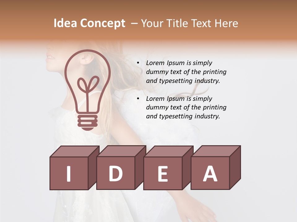 Expression Child Blond PowerPoint Template