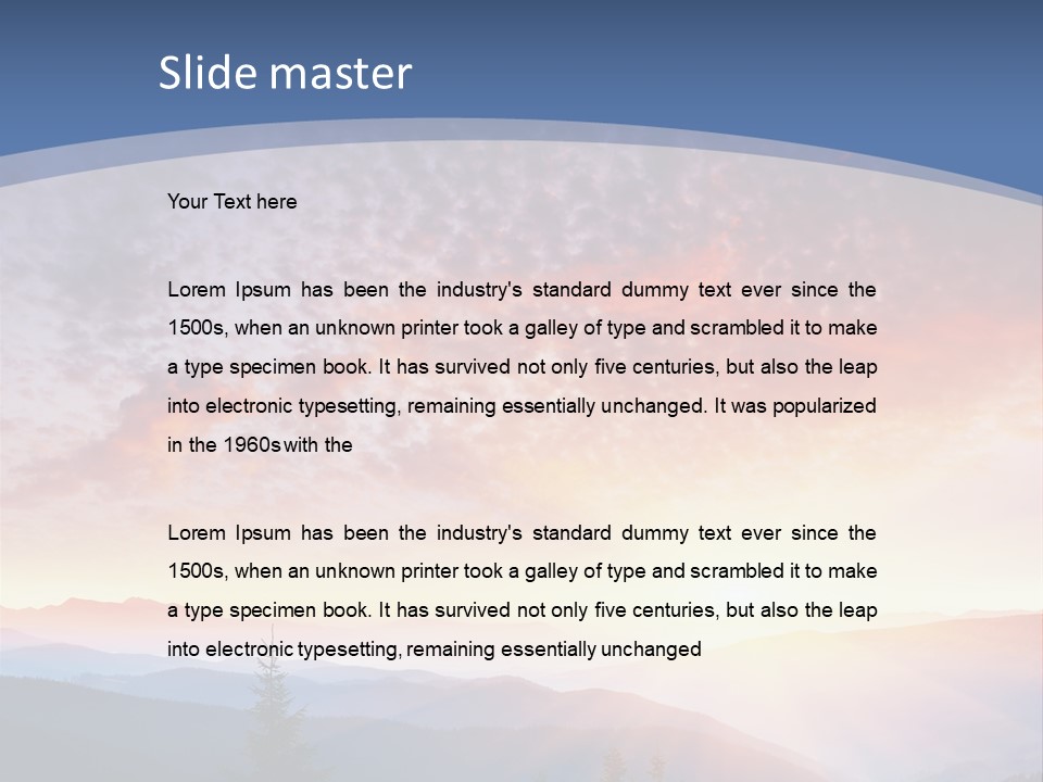 Natural Sky Plant PowerPoint Template