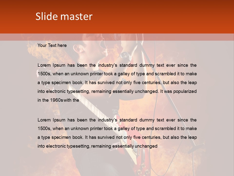 Blues Dark Rock PowerPoint Template