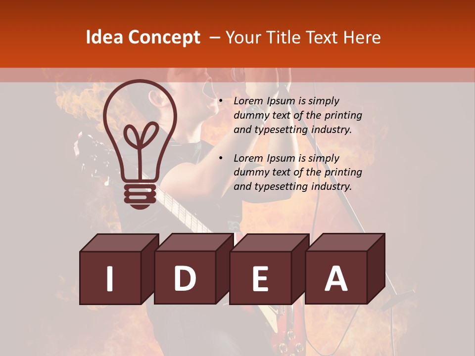 Blues Dark Rock PowerPoint Template