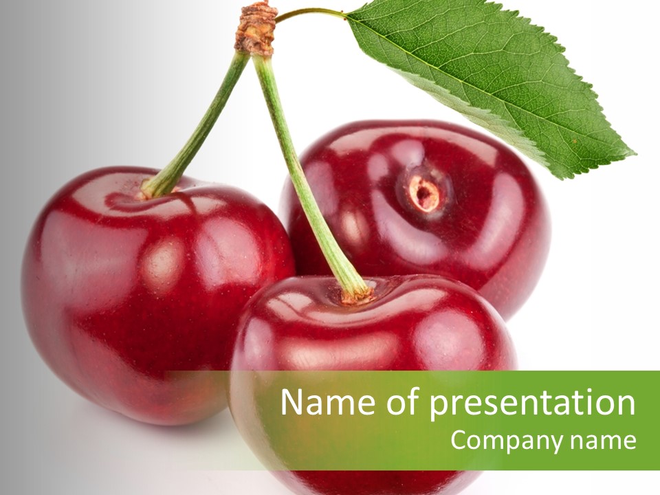 Juicy Cherry Freshness PowerPoint Template