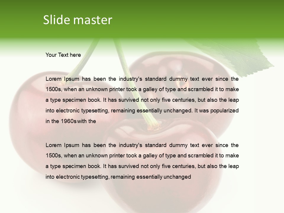 Juicy Cherry Freshness PowerPoint Template