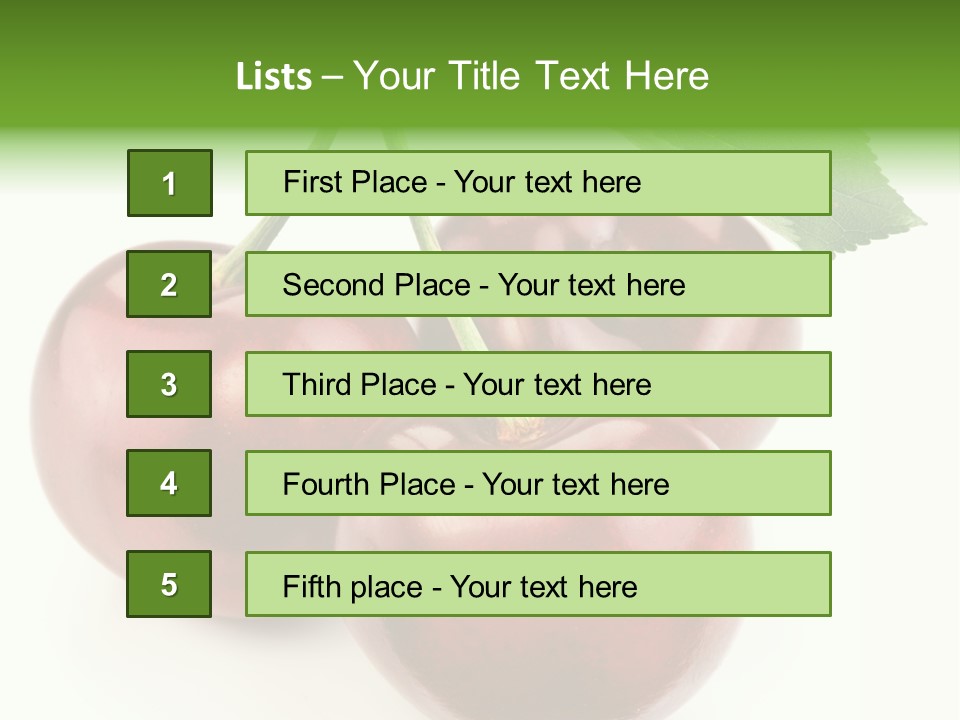 Juicy Cherry Freshness PowerPoint Template