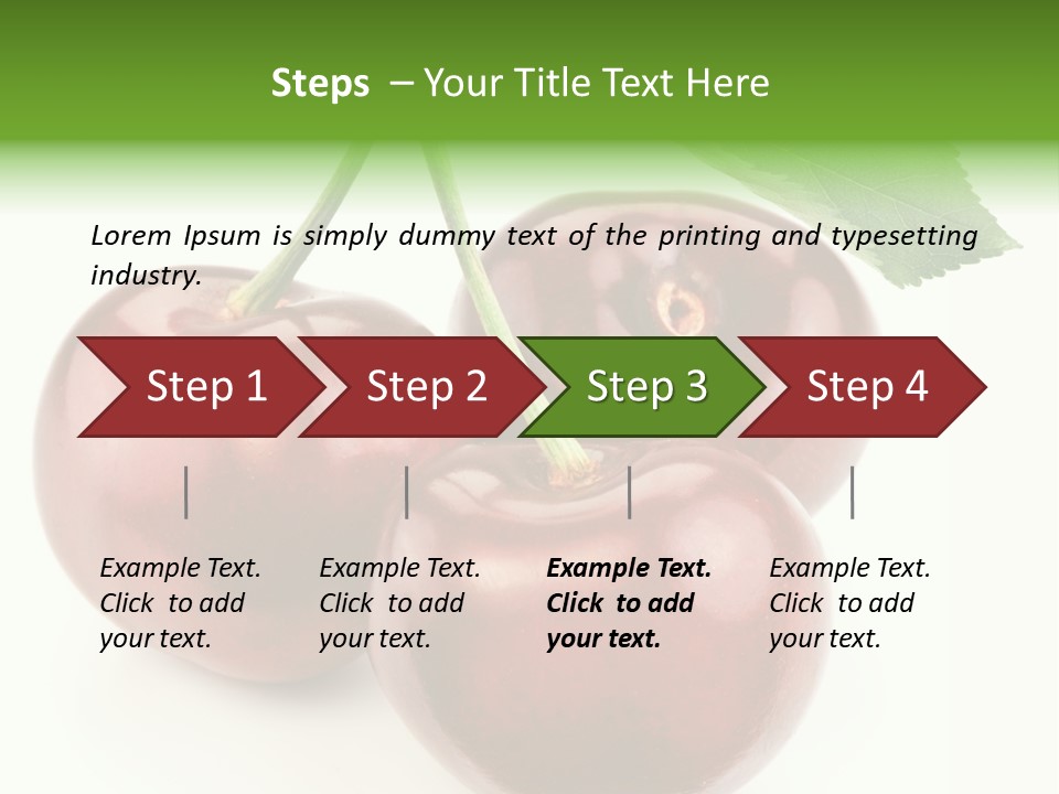 Juicy Cherry Freshness PowerPoint Template