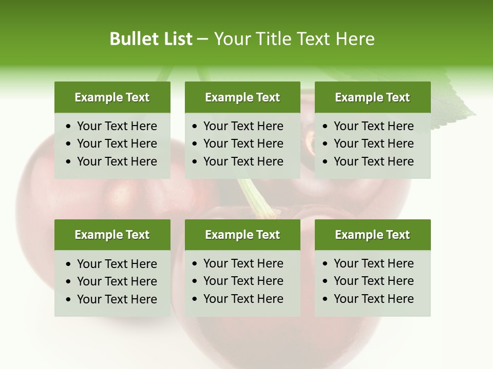 Juicy Cherry Freshness PowerPoint Template