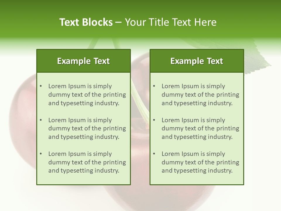 Juicy Cherry Freshness PowerPoint Template