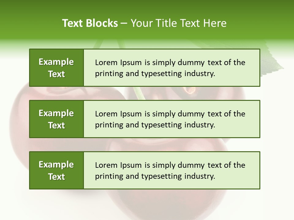 Juicy Cherry Freshness PowerPoint Template