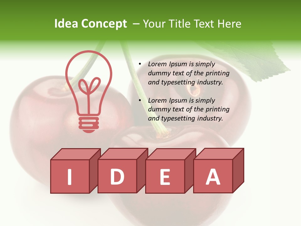 Juicy Cherry Freshness PowerPoint Template