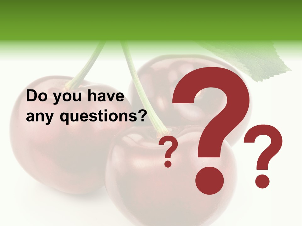 Juicy Cherry Freshness PowerPoint Template