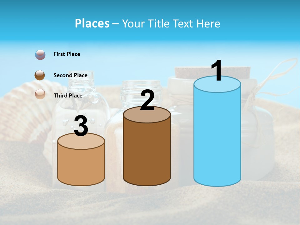 Sunscreen Stones Blue PowerPoint Template