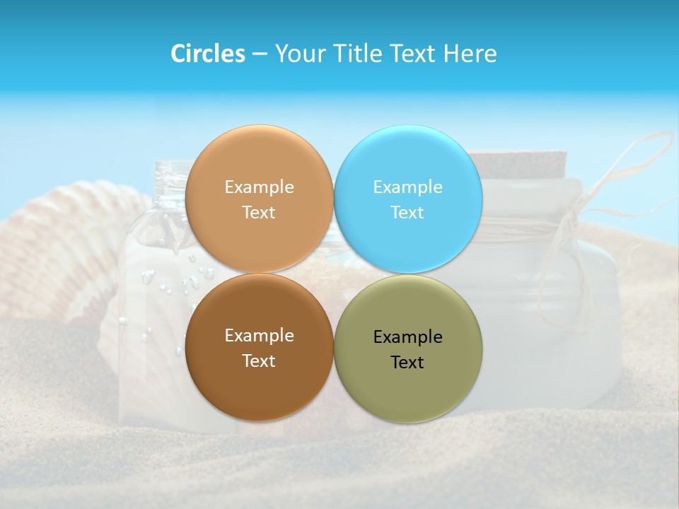 Sunscreen Stones Blue PowerPoint Template