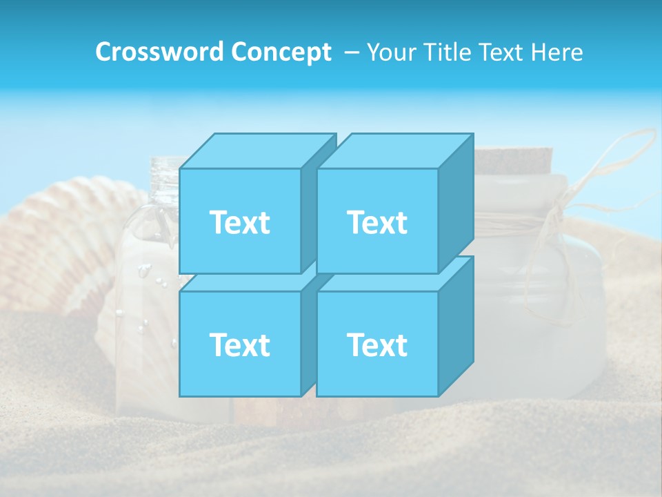 Sunscreen Stones Blue PowerPoint Template