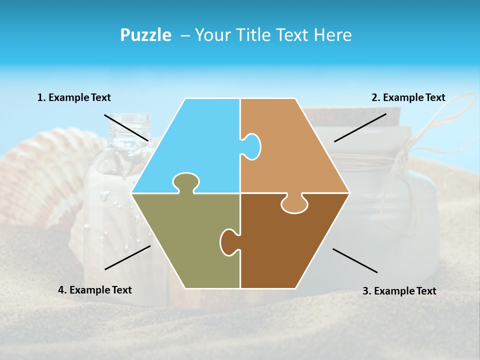 Sunscreen Stones Blue PowerPoint Template