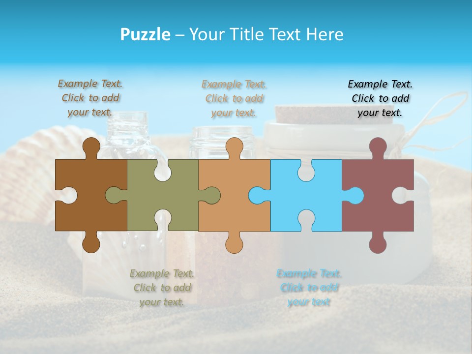Sunscreen Stones Blue PowerPoint Template