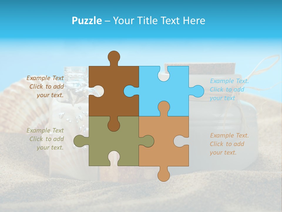 Sunscreen Stones Blue PowerPoint Template