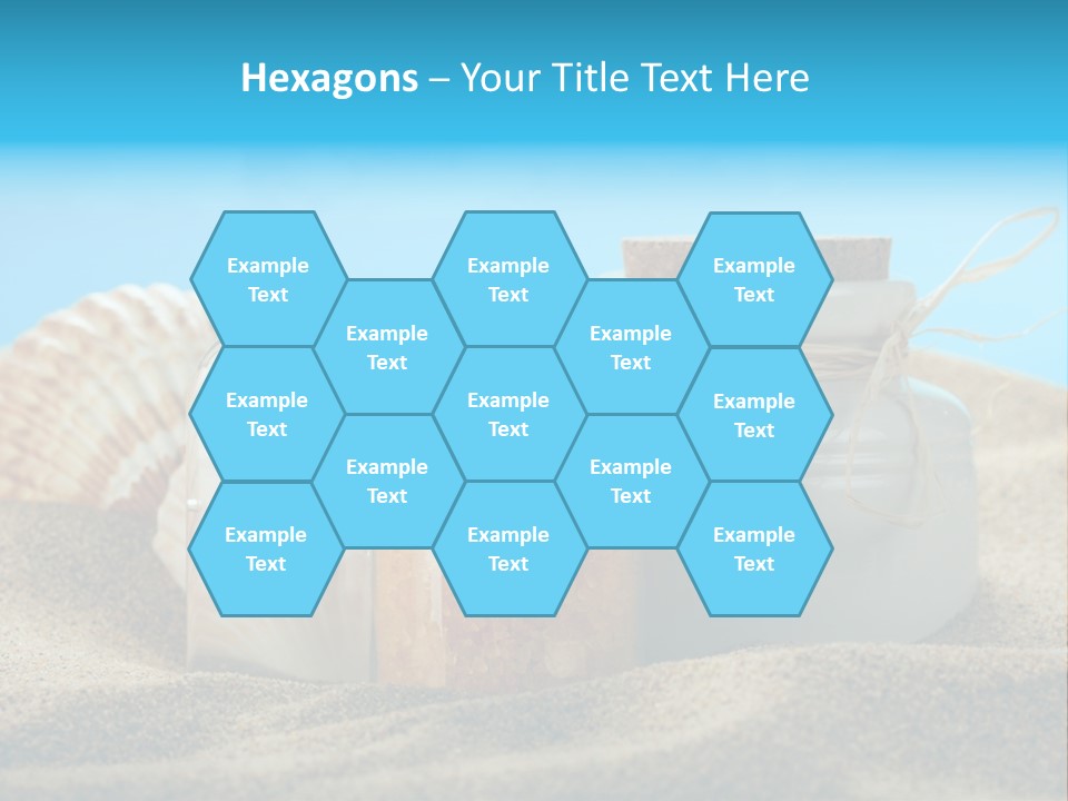 Sunscreen Stones Blue PowerPoint Template