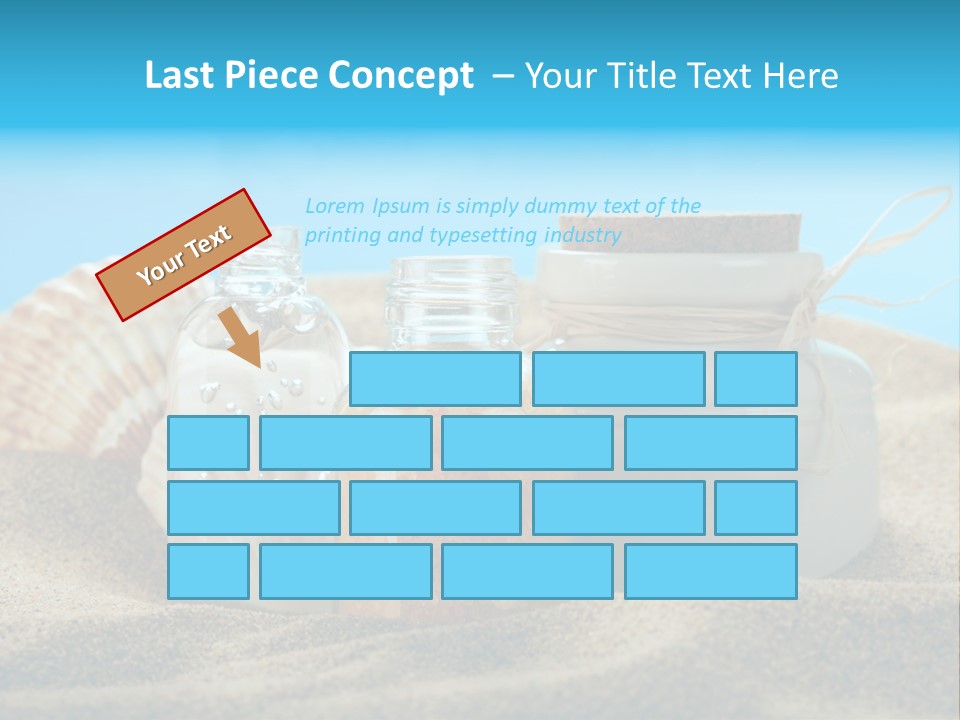 Sunscreen Stones Blue PowerPoint Template