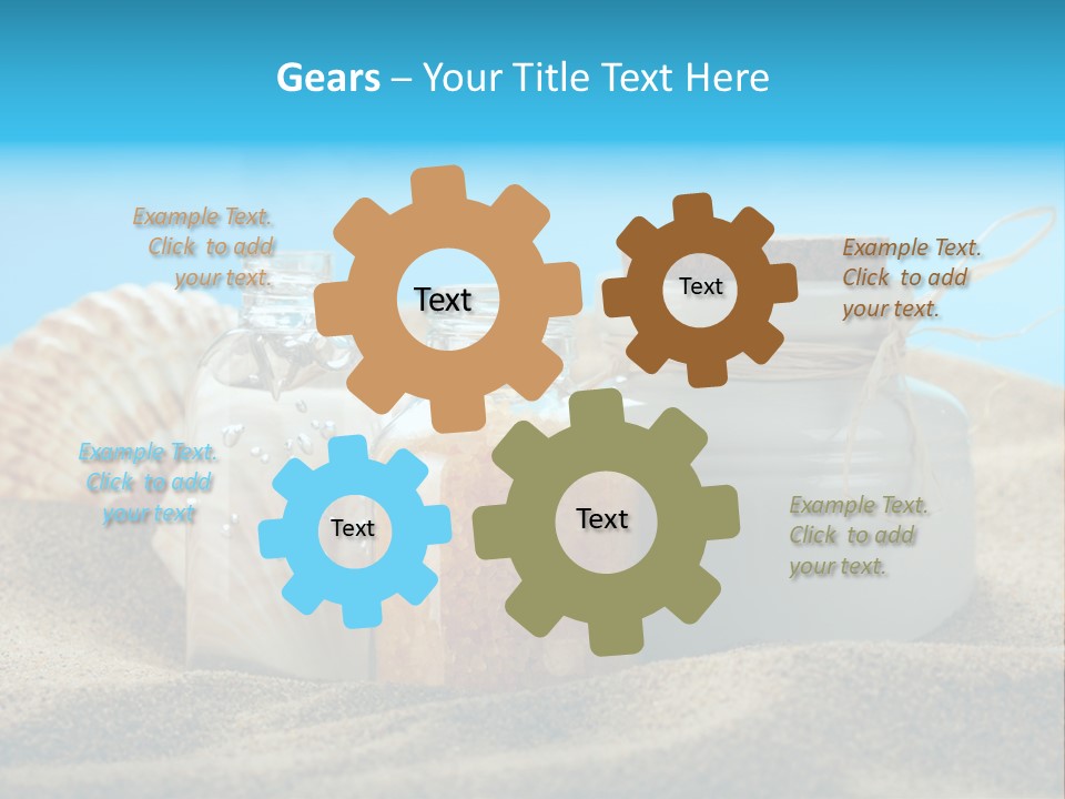 Sunscreen Stones Blue PowerPoint Template