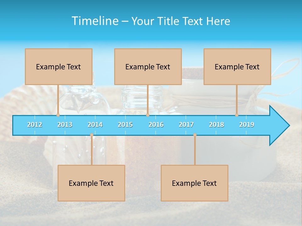 Sunscreen Stones Blue PowerPoint Template