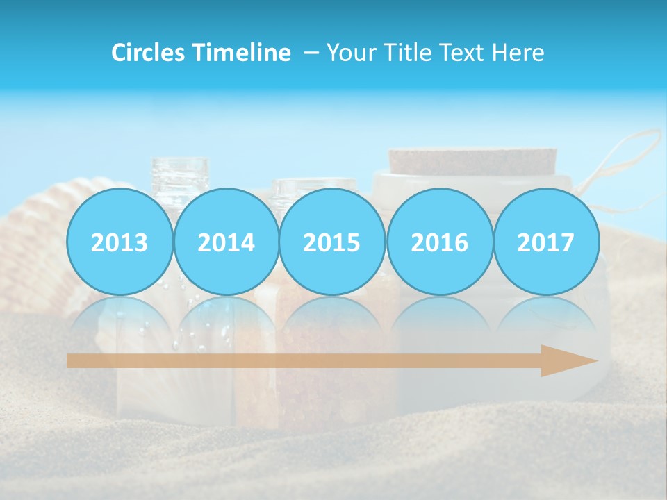 Sunscreen Stones Blue PowerPoint Template