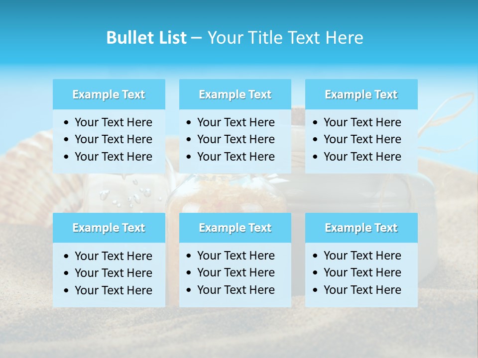 Sunscreen Stones Blue PowerPoint Template