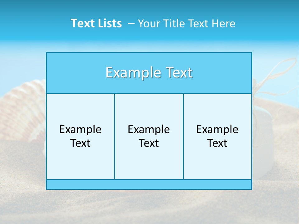 Sunscreen Stones Blue PowerPoint Template