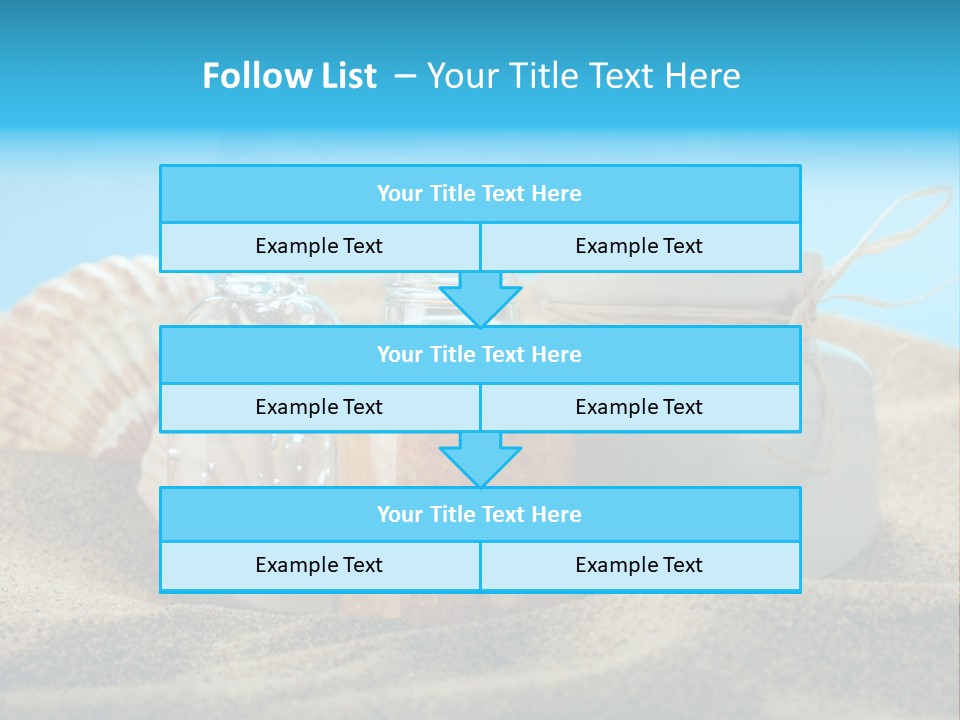 Sunscreen Stones Blue PowerPoint Template