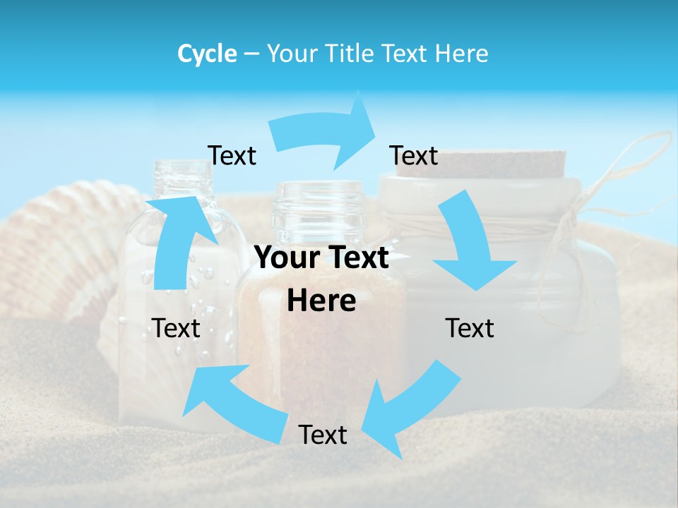 Sunscreen Stones Blue PowerPoint Template