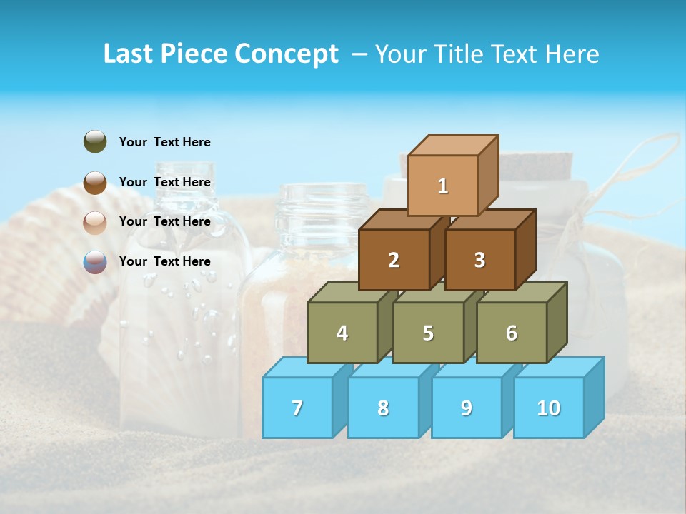 Sunscreen Stones Blue PowerPoint Template