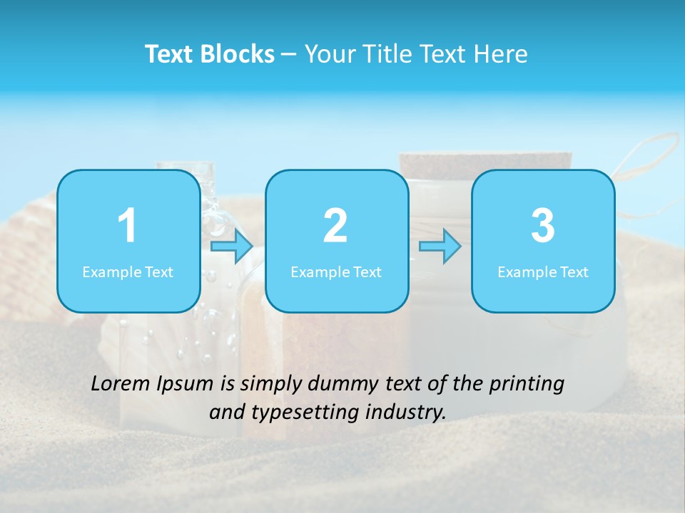 Sunscreen Stones Blue PowerPoint Template