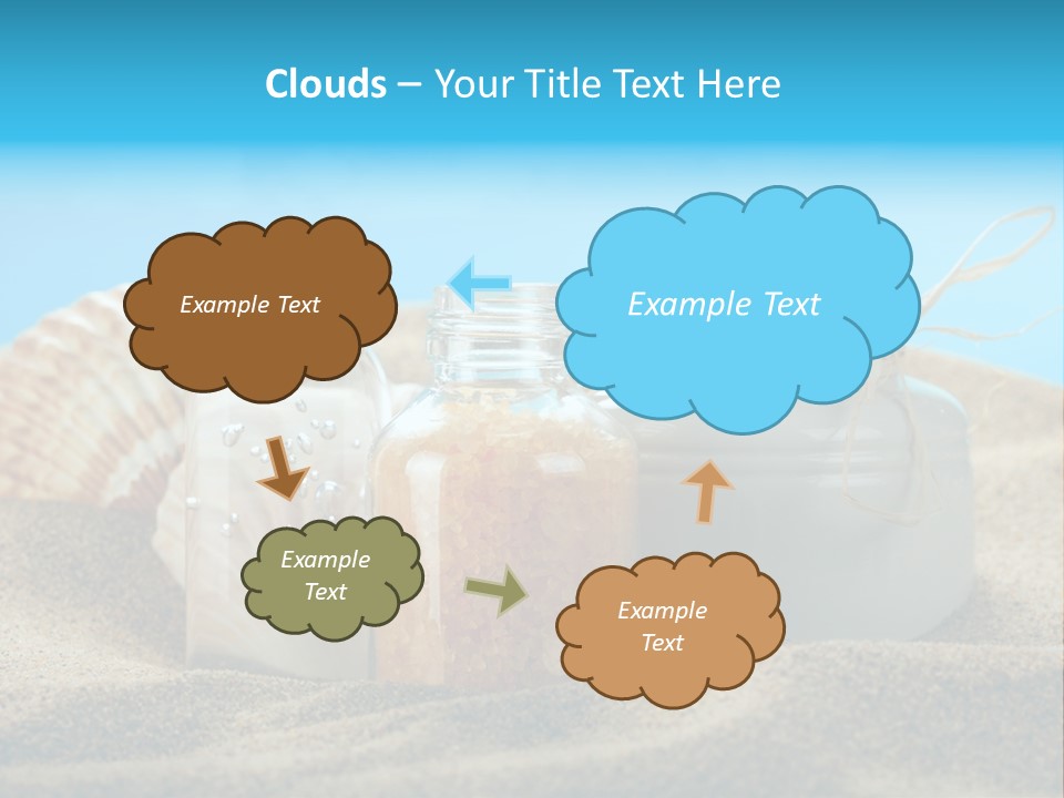 Sunscreen Stones Blue PowerPoint Template