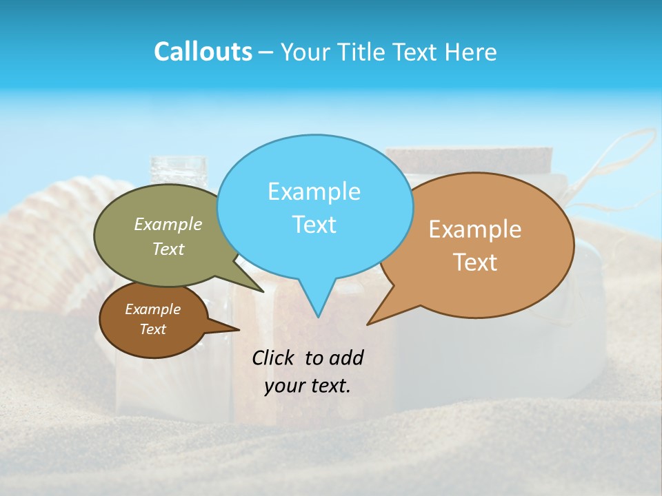 Sunscreen Stones Blue PowerPoint Template