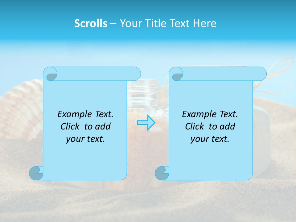 Sunscreen Stones Blue PowerPoint Template